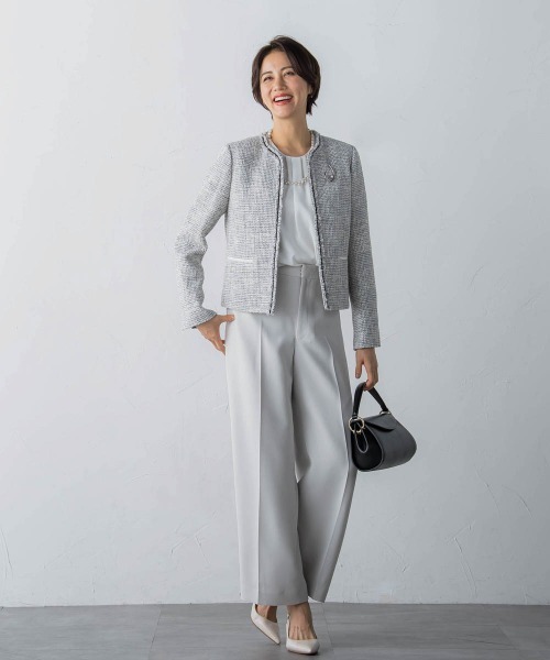 ストレッチツィードジャケット（ノーカラージャケット）｜LAUTREAMONT