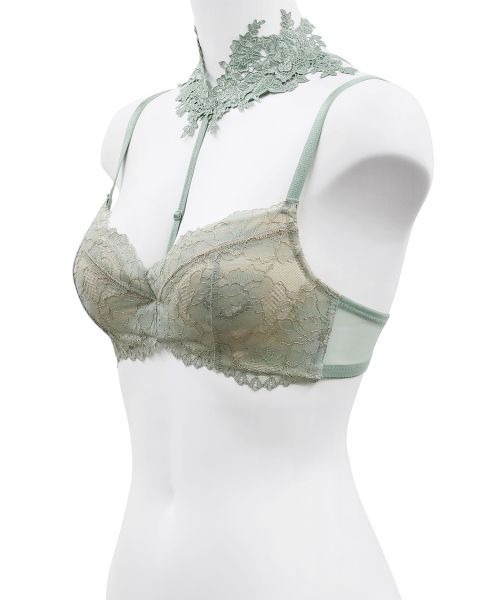 ANNEBRA（アンブラ）の「Romance チョーカー付きデコルテメイクブラジャー（ブラジャー・レディース・ライトパープル/ライトグリーン・E75/E70/C70/G70/B75/E80/D80/D75/G75/C75/C80/F75/F70/B70/D70）」の4枚目の写真