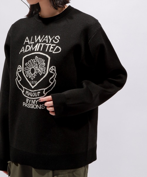 PAGEBOY（ページボーイ）の「エンブレムジャガードニット（ニット/セーター・レディース・ホワイト/ブラック/パープル・FREE）」の8枚目の写真