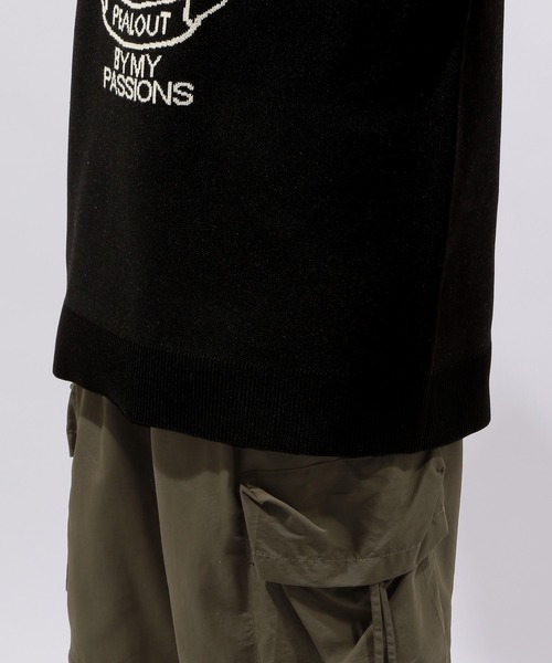 PAGEBOY（ページボーイ）の「エンブレムジャガードニット（ニット/セーター・レディース・ホワイト/ブラック/パープル・FREE）」の6枚目の写真