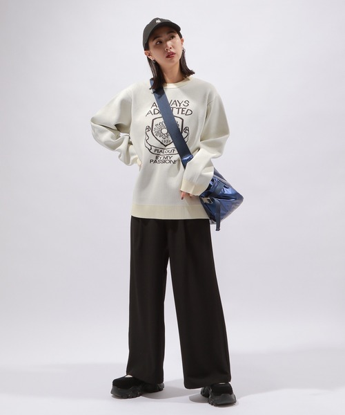 PAGEBOY（ページボーイ）の「エンブレムジャガードニット（ニット/セーター・レディース・ホワイト/ブラック/パープル・FREE）」の21枚目の写真