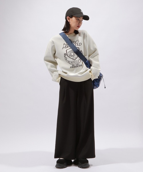 PAGEBOY（ページボーイ）の「エンブレムジャガードニット（ニット/セーター・レディース・ホワイト/ブラック/パープル・FREE）」の9枚目の写真