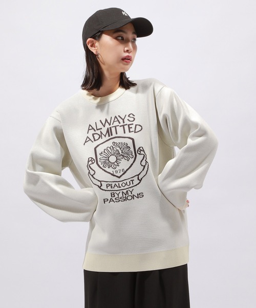 PAGEBOY（ページボーイ）の「エンブレムジャガードニット（ニット/セーター・レディース・ホワイト/ブラック/パープル・FREE）」の14枚目の写真