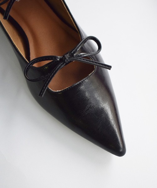 EVOL（イーボル）の「ダブルリボンポインテッドトゥパンプス（パンプス・レディース・ブラック/シルバー/ピンク・S/M/L）」の10枚目の写真