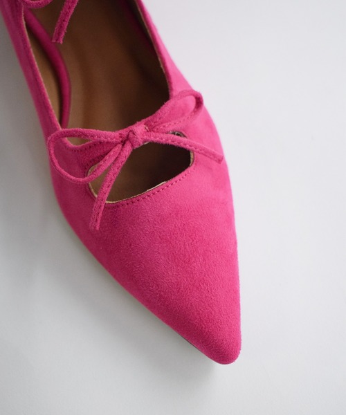 EVOL（イーボル）の「ダブルリボンポインテッドトゥパンプス（パンプス・レディース・ブラック/シルバー/ピンク・S/M/L）」の13枚目の写真