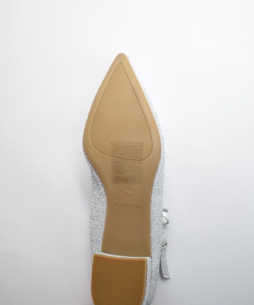 EVOL（イーボル）の「ダブルリボンポインテッドトゥパンプス（パンプス・レディース・ブラック/シルバー/ピンク・S/M/L）」の9枚目の写真