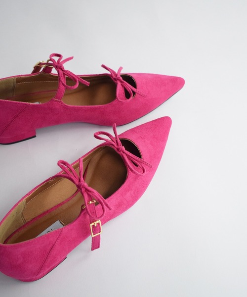 EVOL（イーボル）の「ダブルリボンポインテッドトゥパンプス（パンプス・レディース・ブラック/シルバー/ピンク・S/M/L）」の12枚目の写真