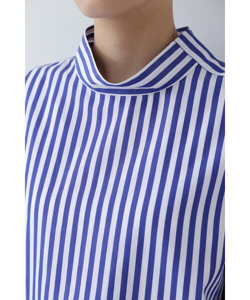 human woman（ヒューマンウーマン）の「◆モックネックブラウス（シャツ/ブラウス・レディース・ネイビー/ブルー系その他3・MEDIUM）」の4枚目の写真