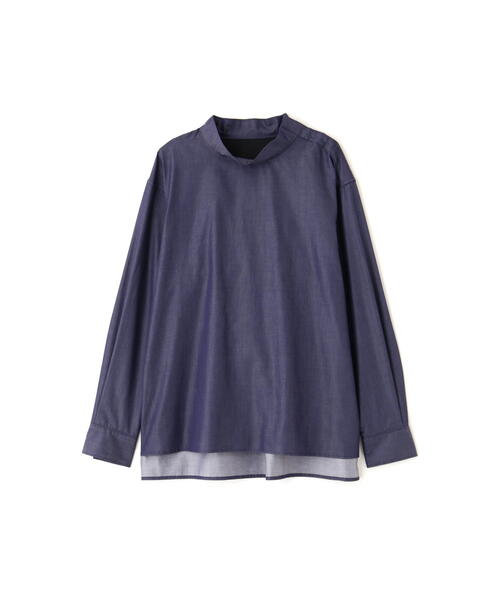 human woman（ヒューマンウーマン）の「◆モックネックブラウス（シャツ/ブラウス・レディース・ネイビー/ブルー系その他3・MEDIUM）」の17枚目の写真