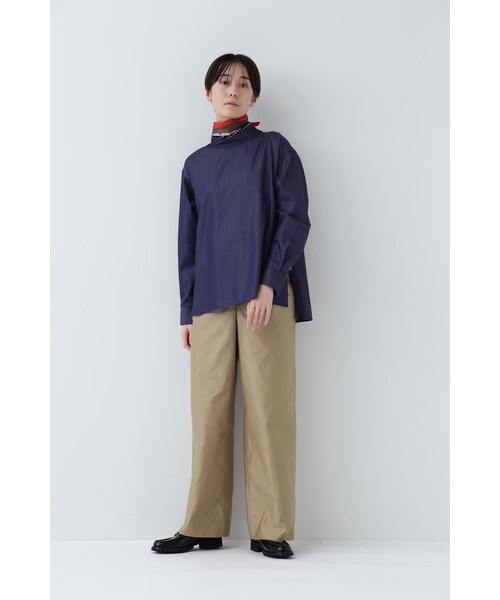 human woman（ヒューマンウーマン）の「◆モックネックブラウス（シャツ/ブラウス・レディース・ネイビー/ブルー系その他3・MEDIUM）」の15枚目の写真