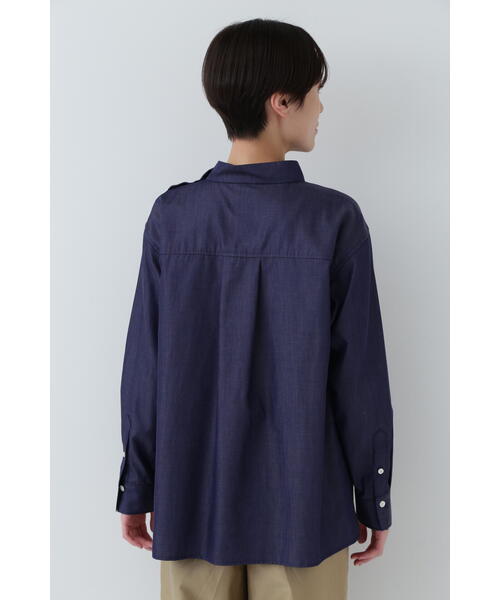 human woman（ヒューマンウーマン）の「◆モックネックブラウス（シャツ/ブラウス・レディース・ネイビー/ブルー系その他3・MEDIUM）」の22枚目の写真