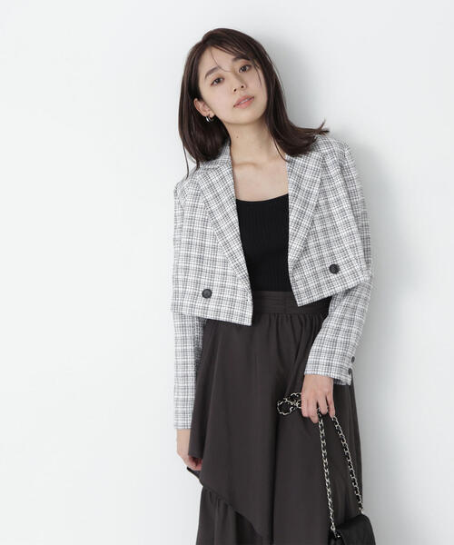 NATURAL BEAUTY BASIC（ナチュラルビューティーベーシック）の「◇＜Ｗｉｎｇコラボカップ付き＞スクエアニットタンク（タンクトップ・レディース・ブラウン/オフホワイト/ブラック・FREE）」の11枚目の写真