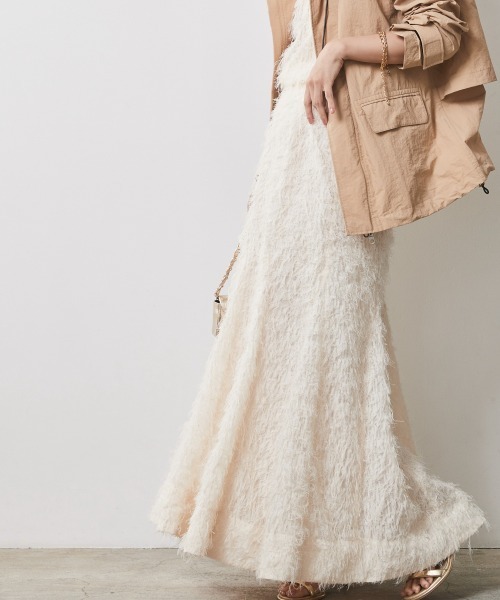 CHIC STYLE(シックスタイル)の「 フリンジジャガードマーメードマキシスカート <大きいサイズ有>シックスタイル(スカート・レディース・ブラック/アイボリー・LL/3L/4L/5L/M/L)」の18枚目の写真