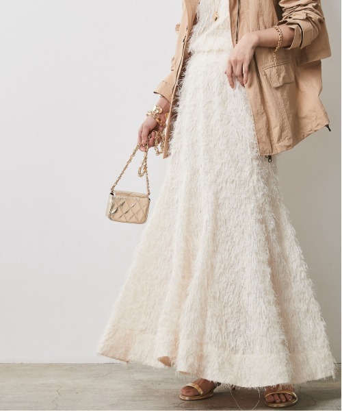 CHIC STYLE(シックスタイル)の「 フリンジジャガードマーメードマキシスカート <大きいサイズ有>シックスタイル(スカート・レディース・ブラック/アイボリー・LL/3L/4L/5L/M/L)」の19枚目の写真