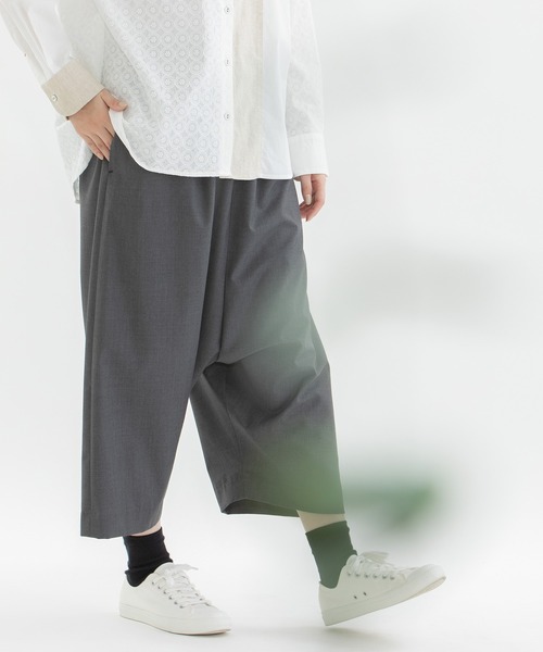 nop de nod(ノップドゥノッド)の「トロクロップドサルエルパンツ(その他パンツ・レディース・ダークグレー/ブラック/グレー・3)」の3枚目の写真