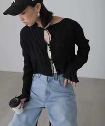 FREE'S MART | ◆［WEB限定］シアーギャザー前開き短丈ブラウス(シャツ/ブラウス)