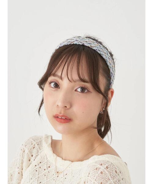 earth music&ecology（アースミュージックアンドエコロジー）の「ツイードカチューシャ（カチューシャ・レディース・ブルー/ピンク・FREE）」の4枚目の写真