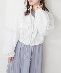 natural couture（ナチュラルクチュール）の「ワッシャーナイロンショートブルゾン（ブルゾン・レディース）」