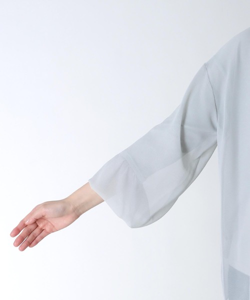 【セール】ボートネックシアーブラウス（シャツ/ブラウス）｜Jines（ジネス）