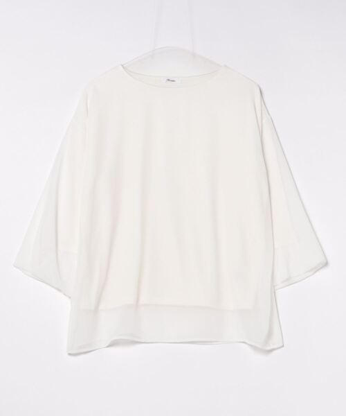 【セール】ボートネックシアーブラウス（シャツ/ブラウス）｜Jines（ジネス）