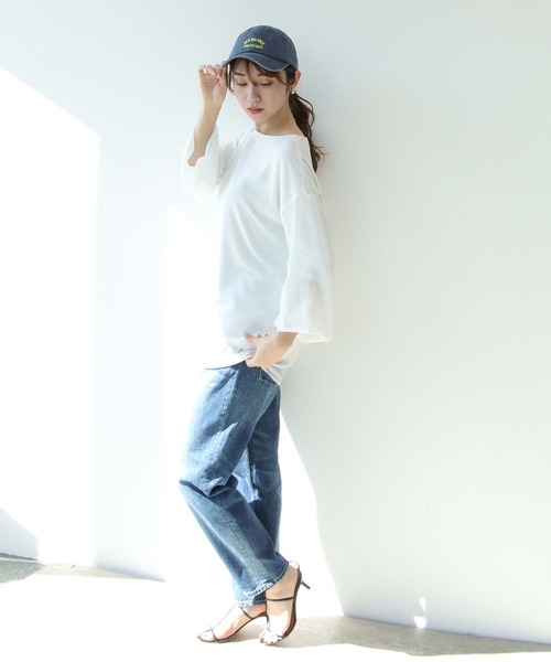 【セール】ボートネックシアーブラウス（シャツ/ブラウス）｜Jines（ジネス）