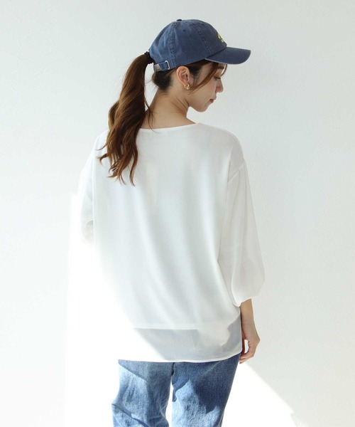 【セール】ボートネックシアーブラウス（シャツ/ブラウス）｜Jines（ジネス）