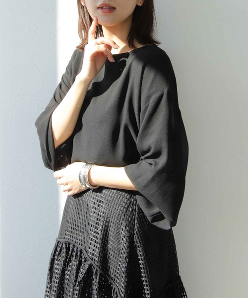 【セール】ボートネックシアーブラウス（シャツ/ブラウス）｜Jines（ジネス）