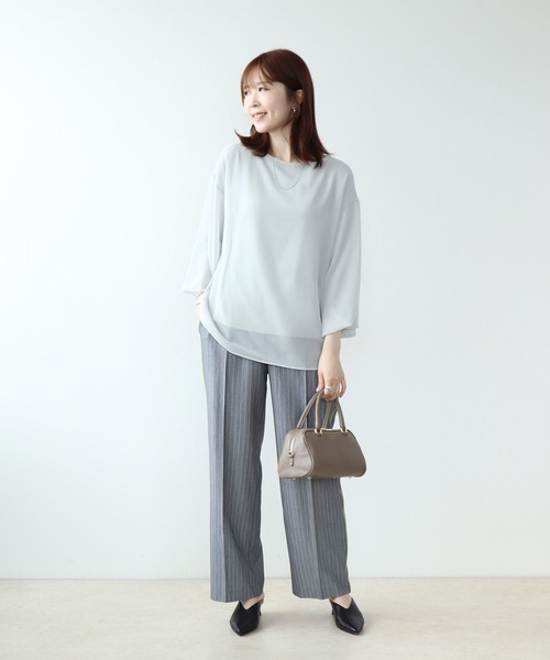 【セール】ボートネックシアーブラウス（シャツ/ブラウス）｜Jines（ジネス）