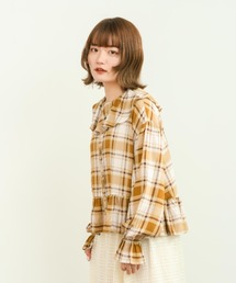 eLur | 【eLur】チェックフリルブラウス(シャツ/ブラウス)