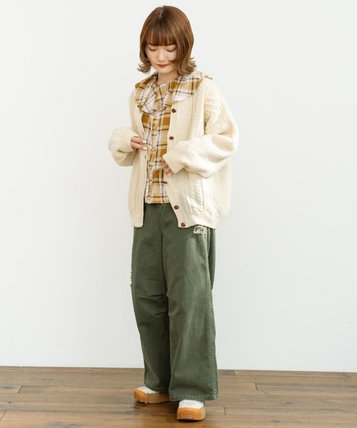 eLur（エラー）の「チェックフリルブラウス（シャツ/ブラウス・レディース・ブルー/ブラウン・FREE）」の12枚目の写真