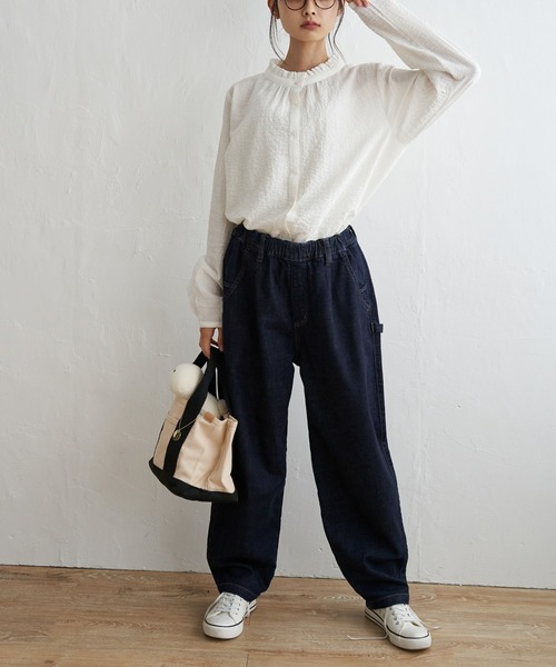 LBC（エルビーシー）の「オーガニックコットン襟フリルブラウス（シャツ/ブラウス・レディース・ホワイト/ブラック/イエロー・M/L）」の13枚目の写真