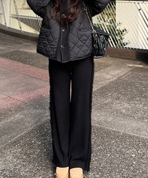 RiLi | フリンジラインリブニットパンツ【RL】(その他パンツ)