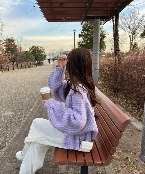 RiLi（リリ）の「フリンジラインリブニットパンツ【RL】（その他パンツ・レディース・アイボリー/ブラック/ベージュ・FREE）」の8枚目の写真