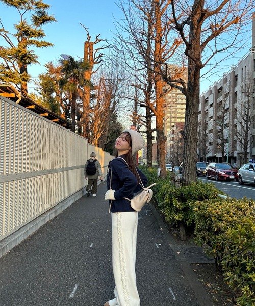 RiLi（リリ）の「フリンジラインリブニットパンツ【RL】（その他パンツ・レディース・アイボリー/ブラック/ベージュ・FREE）」の21枚目の写真