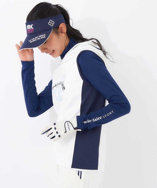 marie claire(マリ・クレール)の「【marie claire/マリ.クレール】レディースニットベスト+インナーセット ゴルフ(ベスト・レディース・ブラック/ネイビー/ホワイト/ピンク・MEDIUM/LARGE/X-LARGE/XX-LARGE)」の7枚目の写真
