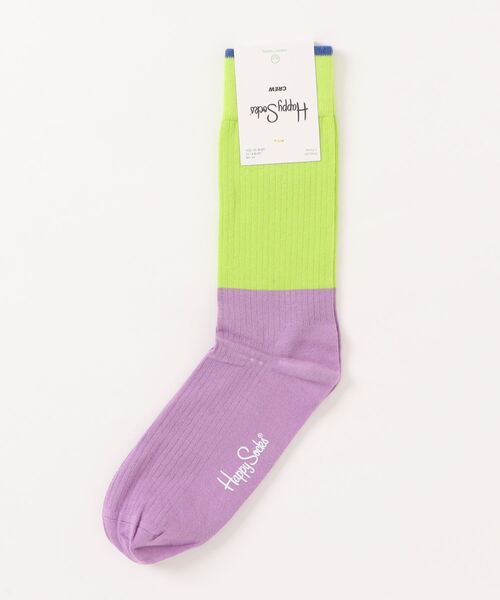 Happy Socks(ハッピーソックス)の「/HAPPY SOCKS/ソリッドデザインソックス(ソックス/靴下・レディース・ワインレッド/ブラウン/ネイビー/ライラック・MEDIUM/SMALL)」の4枚目の写真