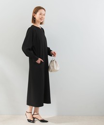 ギャザースリーブストレートワンピース