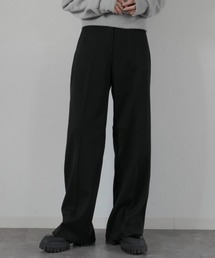 裏起毛ストレートパンツ/brushing straight pants セミワイド ワイドパンツ スラックス センタープレス 綺麗め シンプル カジュアル オフィスカジュアル ベーシック 韓国