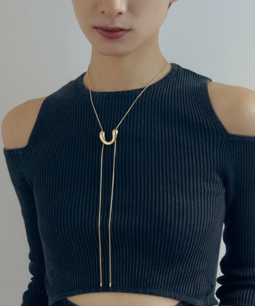 GOLDY(ゴールディ)の「【GOLDY】2WAY ループ タイイング ネックレス 3240209※(ネックレス・レディース・ゴールド/シルバー系その他/ゴールド系その他2/シルバー・FREE)」の8枚目の写真