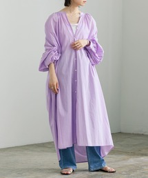 URBAN RESEARCH | コットンボイルギャザーシャツワンピース(ワンピース)