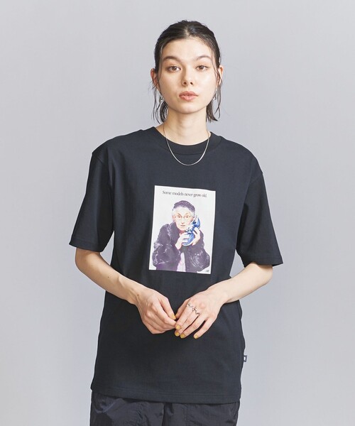 NEW BALANCE(ニューバランス)の「<New Balance>ヴィンテージプリント Tシャツ(Tシャツ/カットソー・レディース・ホワイト/ブラック・S)」の3枚目の写真