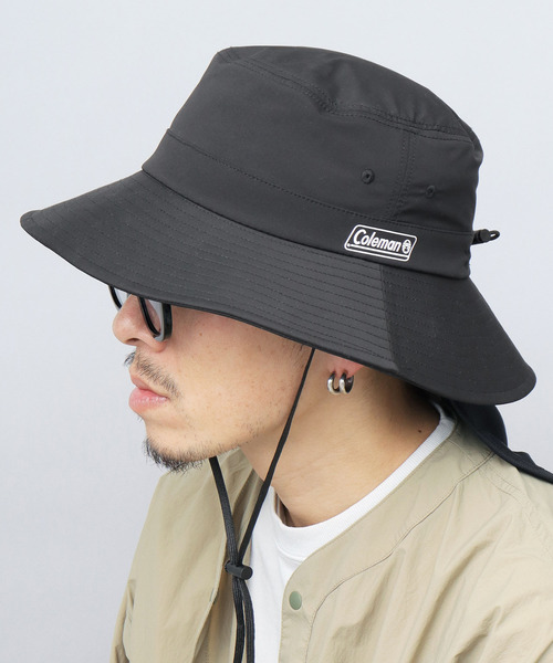 COLEMAN(コールマン)の「UPF50+ 撥水加工 ロングダウンブリム サンシェード付き アドベンチャーハット(ハット・メンズ・ベージュ/ブラック/カーキ・FREE)」の5枚目の写真