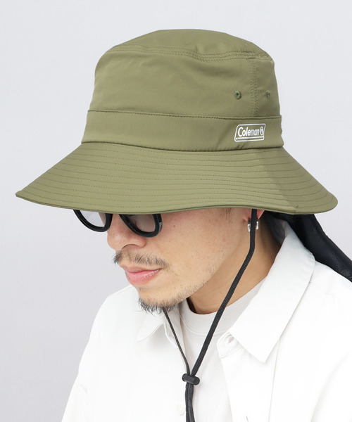 COLEMAN(コールマン)の「UPF50+ 撥水加工 ロングダウンブリム サンシェード付き アドベンチャーハット(ハット・メンズ・ベージュ/ブラック/カーキ・FREE)」の9枚目の写真