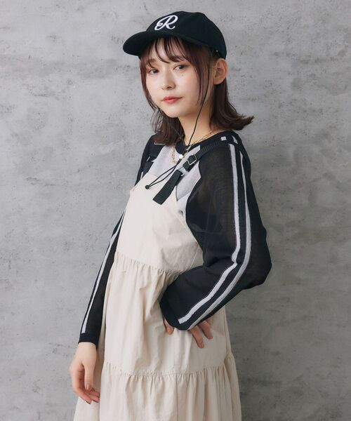 RETRO GIRL(レトロガール)の「ナイロンティアードOP(ワンピース・レディース・グリーン/ブラック/ナチュラル・FREE)」の10枚目の写真