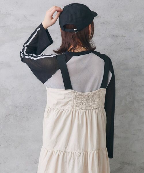 RETRO GIRL(レトロガール)の「ナイロンティアードOP(ワンピース・レディース・グリーン/ブラック/ナチュラル・FREE)」の11枚目の写真