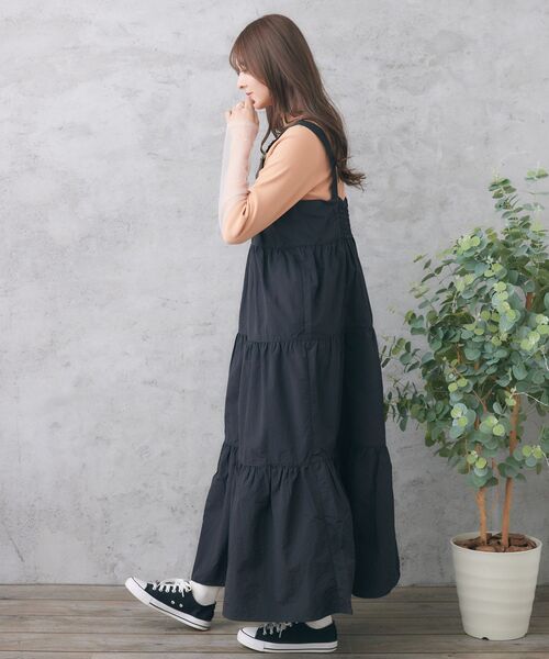 RETRO GIRL(レトロガール)の「ナイロンティアードOP(ワンピース・レディース・グリーン/ブラック/ナチュラル・FREE)」の14枚目の写真