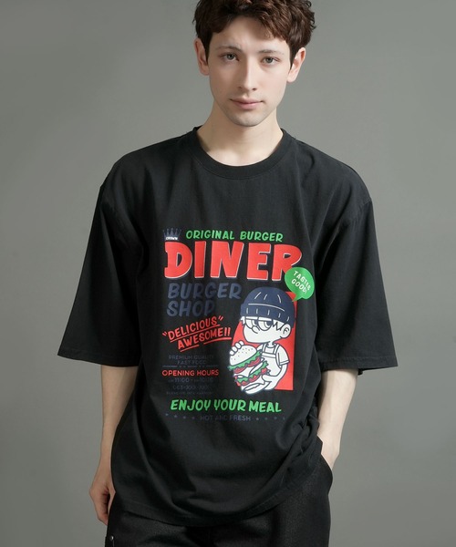 ピグメント ハードウォッシュ Tシャツ オーバーサイズ ヴィンテージライク フェード感 半袖 クルーネック カレッジロゴ バックプリント ワンポイント 刺繍 ヘビーウェイト 綿100% メンズ レディース ユニセックス アソート ビッグシルエット Starting Over