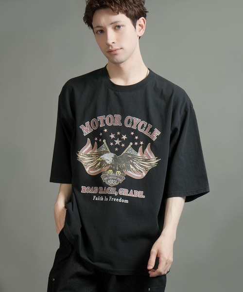 セール】ピグメント ハードウォッシュ Tシャツ オーバーサイズ