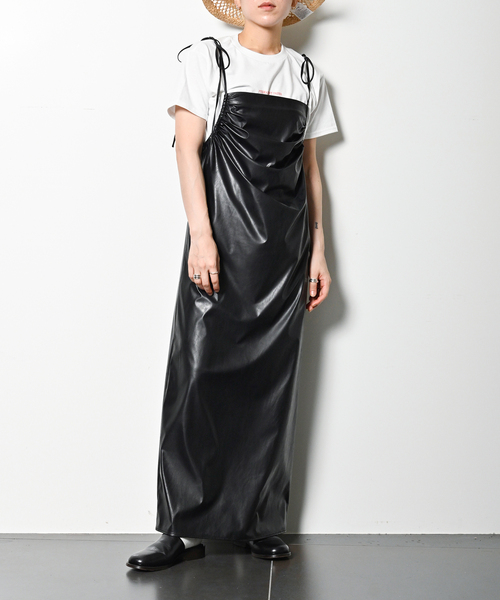 CITYSHOPシティショップFAUX LEATHERDRESSレザーワンピース CITYSHOP（シティーショップ）の「FAUX LEATHER DRESS