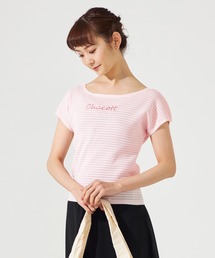 未使用　チャコット ノーソーイングニット メッシュTシャツM Chacott（チャコット）の「【ノーソーイングニット】ロゴプリント